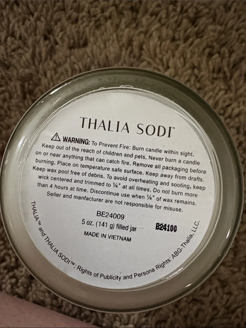 Thalia Sodi Silver & White Cloud 9 Decorative Candle